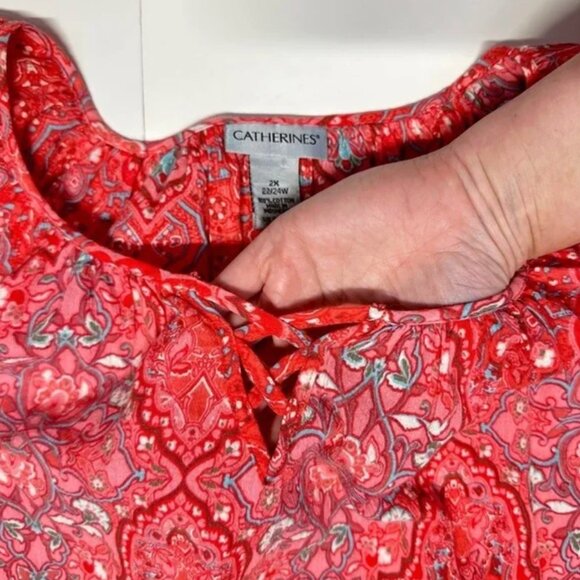 Paisley Collection Lot of 4 Various Brands 2X Blouse Tops Career Boho Colorful - Picture 11 of 12